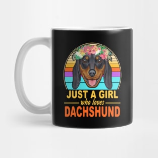 Just A Girl Who Loves Dachshund Vintage Mug